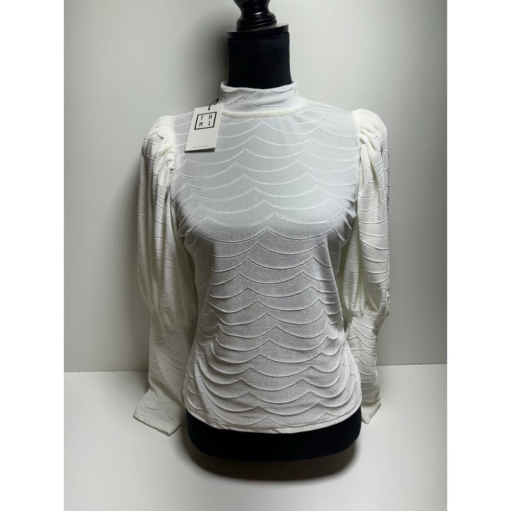 TMHL Anthropologie Women’s Small White Shirt Dolman Sleeves Minimalist